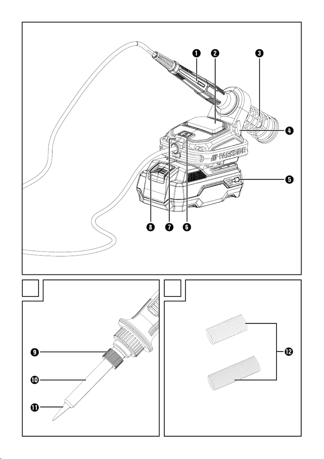 Stazione Saldatura Senza Fili Parkside 20V - PLSA 20-Li A1 Per Elettronica E Hobby - Foto 12