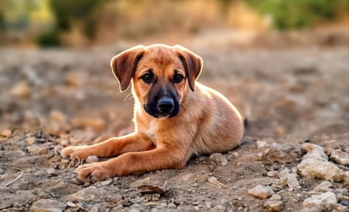 Sole, cucciola mix maremmano
